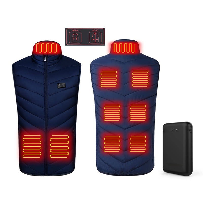 2024 Updated Version Two-touch LED Controller Heated Vest For Men & Women （With Battery Pack）