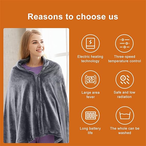 2025 New Heated Shawl Heating Blanket