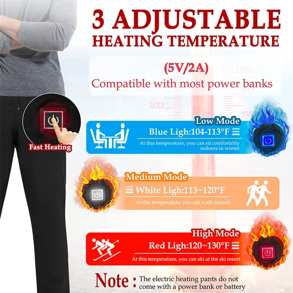 Heated Pants For Men & Women With Battery Pack