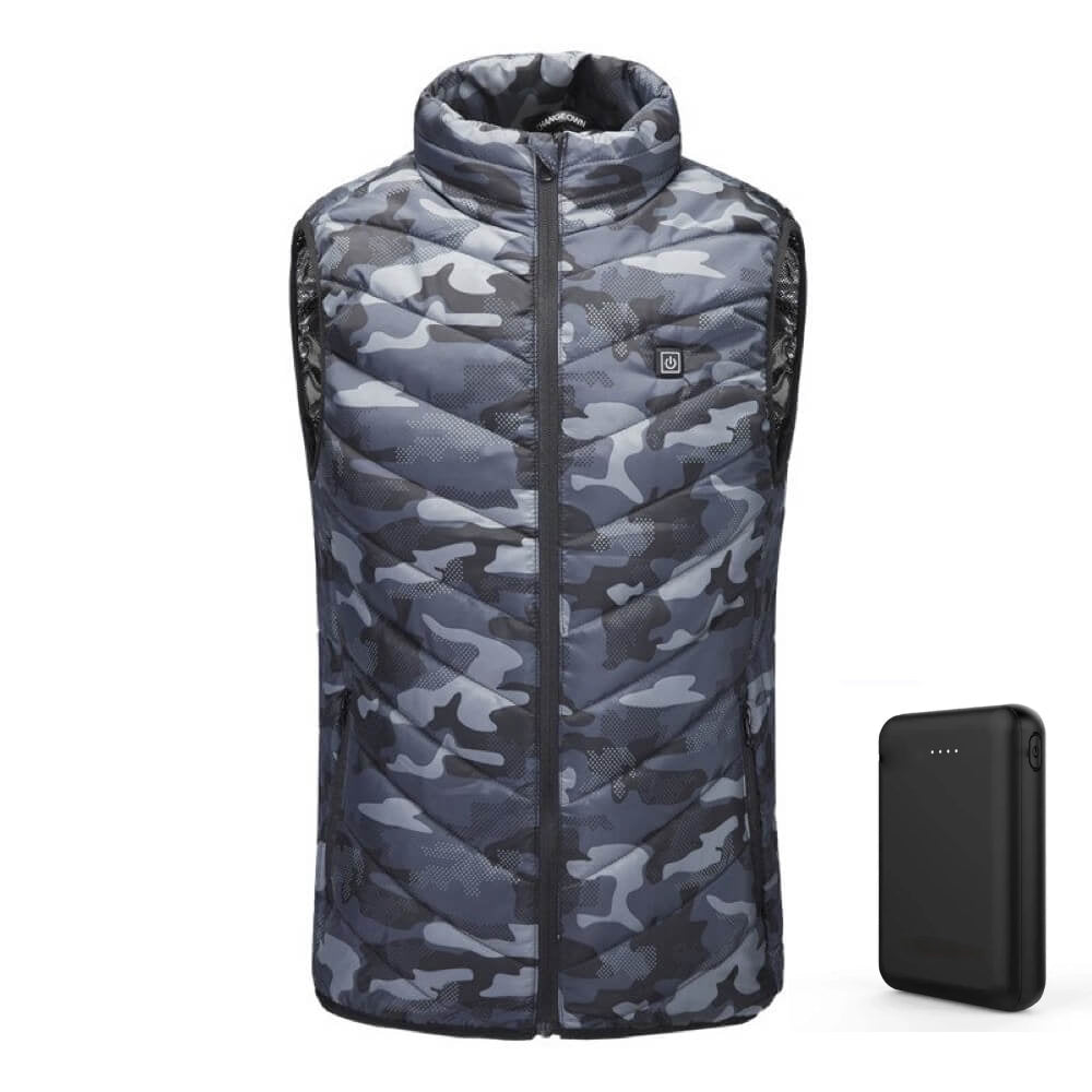 Updated Version 9 Heat Zones LED Heated Hunting Vest Men & Women (With Battery Pack)